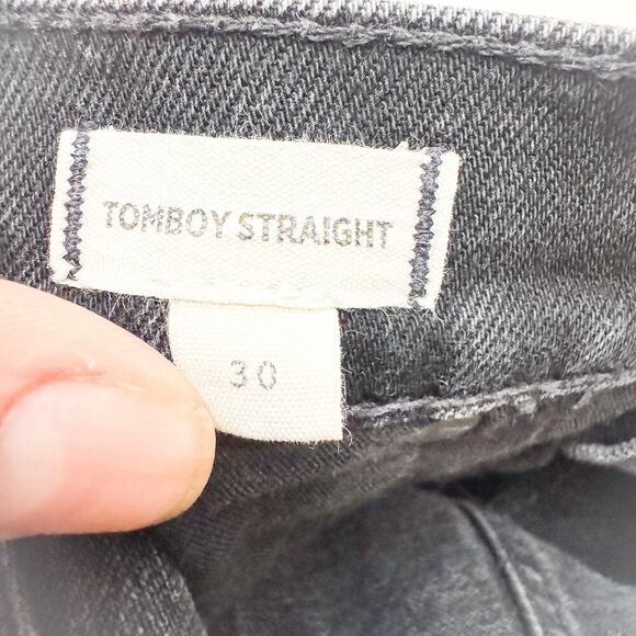 Madewell Tomboy Straight Charcoal Black Denim Jeans Size 30 - Picture 6 of 10